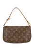 Pochette Accessoires, &pound;550, Handbags, Brown, Canvas, Back view